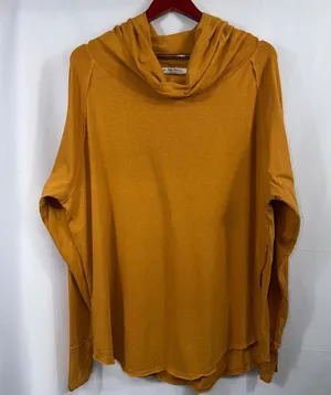We The Free Mustard Cowl Neck Tunic Top Medium thumbnail 1