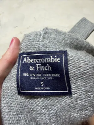 Abercrombie & Fitch Light Gray Open-Front Cardigan small thumbnail 7