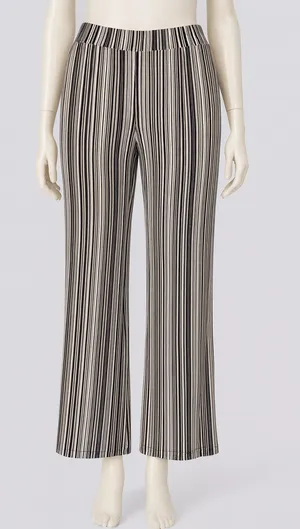 Alfani Black and White Striped Wide Leg Pants thumbnail 1