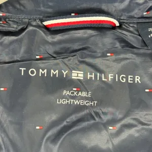 Tommy Hilfiger Puffer Vest Navy Blue Mini Flag Print Packable Lightweight XL‎ thumbnail 7