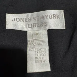 Vintage Jones New York Dress Womens 10 Black Chiffon Floral Maxi Y2K Fairy‎ Goth thumbnail 8