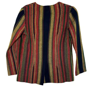 VTG 70s Pandora Costume Maker Striped Knit Long Sleeve Top Disco Retro Medium thumbnail 2