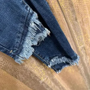 KanCan Dark Wash Nala Mid Rise Frayed Ankle Skinny Jeans XL/14 thumbnail 3