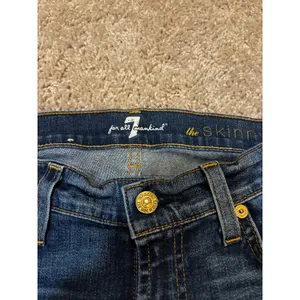 7 For All Mankind The Skinny Dark Wash Jeans Size 28 Squiggle Pocket Made in USA thumbnail 2