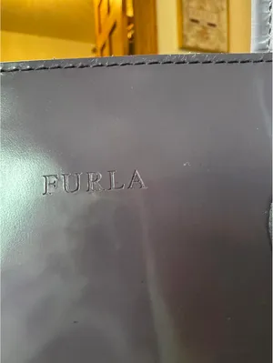Furla Purple Leather Structured Tote Satchel Bag thumbnail 7
