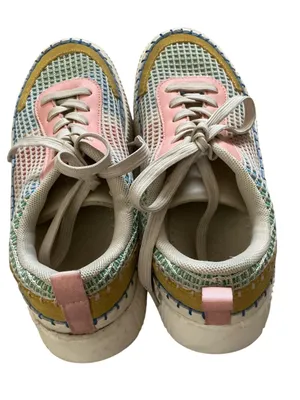 Nicole miller New York patchwork stich platform sneakers size 7 thumbnail 4
