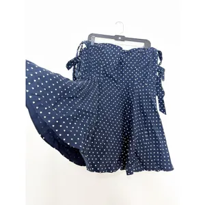 Megan Moroney Blue Polka Dot Corset Mini Dress Size XXL Off Shoulder Heart Retro thumbnail 11