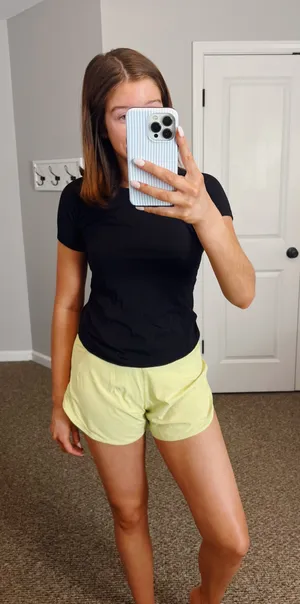 Lululemon Lime Green Speed Up Shorts thumbnail 1
