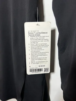 Lululemon size 6 Black Tennis Dress - mini dress thumbnail 5