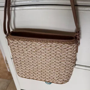 Brighton Emme woven crossbody bag with heart charm and dust bag thumbnail 4