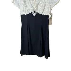 VIntage Scott McClintock 80s 90s Floral‎ Lace Short Sleeve Mini Dress Size 8 thumbnail 3