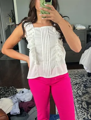 Lace White tank thumbnail 1