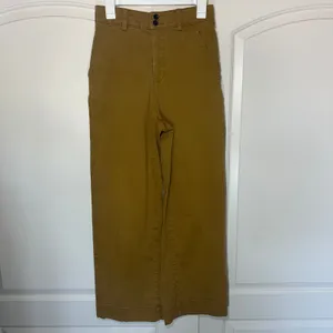 Everlane The‎ Organic Wide-Leg Pant Womens 4 Tapenade Brown High Rise Utility thumbnail 2