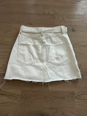 Denim Skirt White thumbnail 2