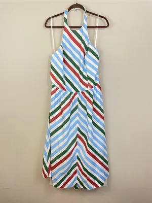 Anthropologie‎ Maeve Halter Striped Midi Sundress Size XL thumbnail 4