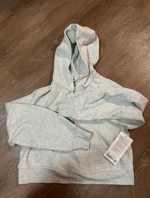 NWT Lululemon Scuba Oversized Hoodie Heathered Core Ultra Light Grey XS-S thumbnail 2