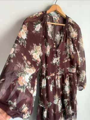 NEW Abercrombie & Fitch chiffon mini dress Medium thumbnail 4
