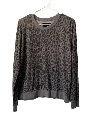 Lucky Brand cheetah print long sleeved top‎ sweater soft comfortable casual thumbnail 1
