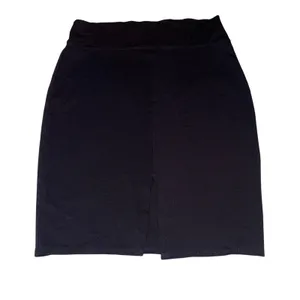 Hybrid & Company Pencil Skirt Bodycon Large Black Back Vent Minimalist Office thumbnail 2
