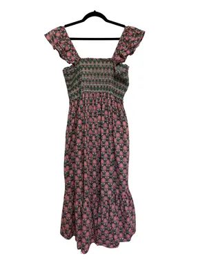 Talulah Boutique 100% Cotton Fit and Flare Smocked Midi Dress - Size 1X thumbnail 4