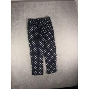 Tuckernuck Conway Pants Womens Navy White Polka Dot High Rise Straight Leg M thumbnail 6