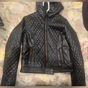 Aeropostale Black Quilted Puffer Jacket thumbnail 1