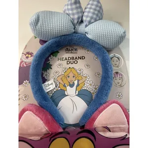 Disney Alice in Wonderland Headband Duo Spa Set Cheshire Cat Blue Bow 2 Count thumbnail 3