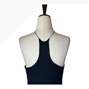 Alexander‎ Wang Black Halter Neck Racerback Bodysuit Size Small Cotton Blend thumbnail 6