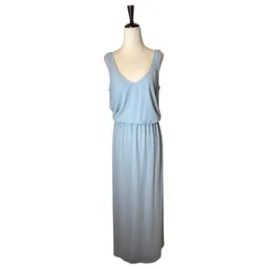 Show Me Your MuMu Dress‎ Women Medium Steel Blue Chiffon Kendall Side Slit Maxi thumbnail 3