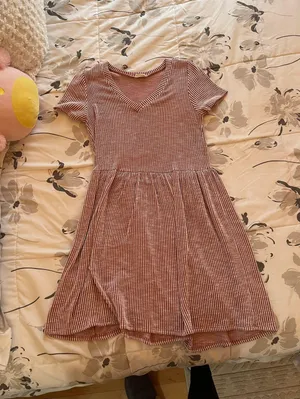 TJ Maxx Pink Striped T-shirt Dress thumbnail 1