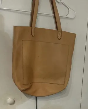 Madewell Leather Tote Bag in Tan - Classic Women's Everyday Bag NWT and Flaws thumbnail 1