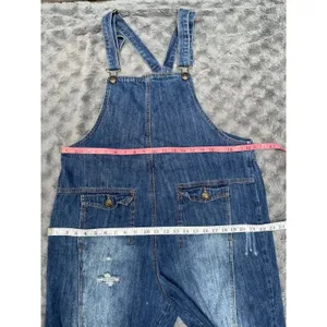 Monthorigin Denim Overalls OS Boho Lagenlook Cottagecore Festival Farm Core M thumbnail 5