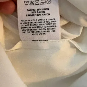 NEW Peppermayo US 6 Lavinia Linen Tube Mini Dress White thumbnail 6