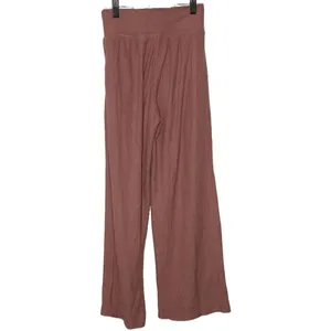 Abercrombie & Fitch Brown Tan Ribbed Knit Viscose Elastic Wide Leg Pant Size XXS thumbnail 2