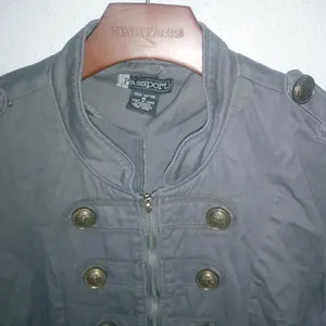 Passport M Cotton Military Army Green Zip Front Shacket Light Jacket thumbnail 2