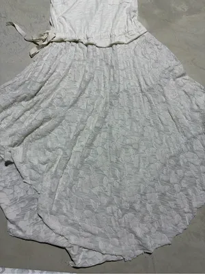 Free people FP Beach Women's Cream boho cotton Dress small thumbnail 5