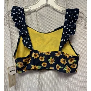 Peyton‎ & Parker Women's SZ 18.5 Sunflower Navy Polka Dots Bikini READ thumbnail 10