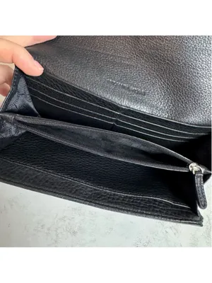 Women's Michael Kors Pebbled Leather Fulton Continental Flap Wallet Black thumbnail 5