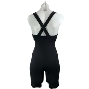 Alo Yoga Black Sleeveless Activewear Athletic Crossback V-neck Jumpsuit Romper S thumbnail 3