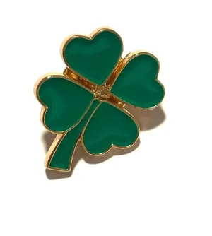 Four leaf clover pin Green thumbnail 1