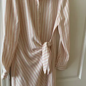 Alex Marie Cream and Blush Striped Wrap Shirt Dress thumbnail 3
