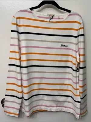 NWT Barbour Hawkins Stripe Cotton Sweater | Long Sleeve Knit Size 10 thumbnail 1