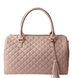 Elegant Quilted vegan leather weekender thumbnail 1