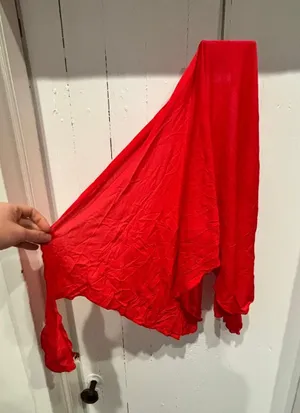 Red Scarf Shoulder Shawl thumbnail 1