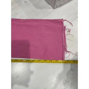 SHEIN Pink Wide Leg Jeans High Waist Frayed‎ Hem Raw Edge Size 25 Cotton thumbnail 3