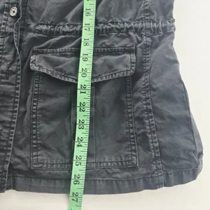 Buffalo David Bitton Utility Jacket‎ Military Drawstring Waist Black Small thumbnail 10