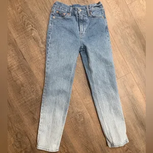 GAP Women's Light Blue Ombré Straight Leg Jeans thumbnail 3