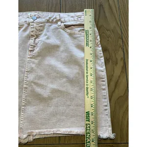 Wash Lab Denim Pink Mini Jean Skirt Size 32 Frayed Hem Party Sexy Casual Raw Hem thumbnail 7