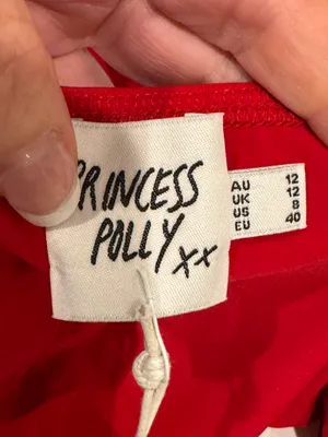 Princess Polly NWT Red Crop Top Asymmetric Tube Top M 8 thumbnail 4