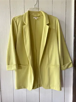 Light lime Open-Front Blazer Jacket - Women's large thumbnail 1